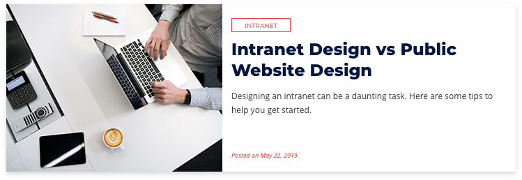 Intranet Design vs Public Website Design