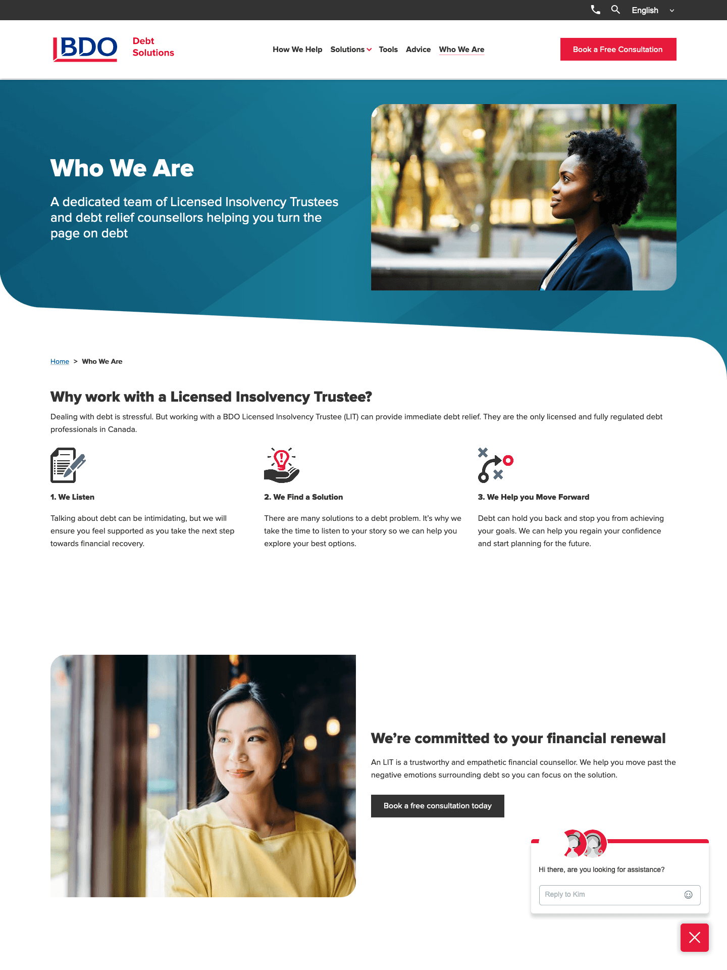 BDO Who We Are webPage