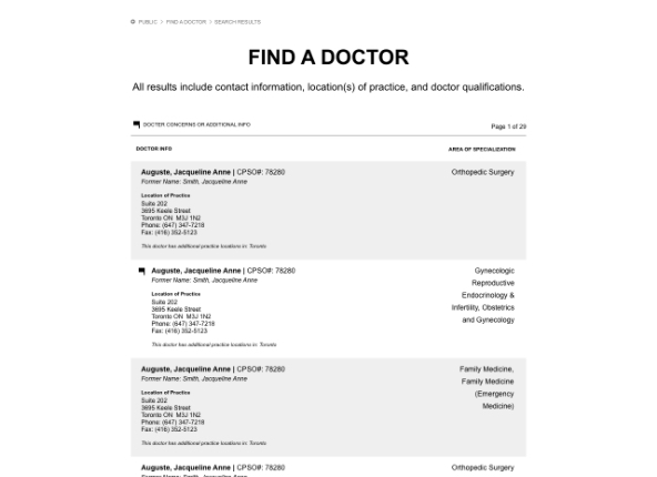 doctor results wire