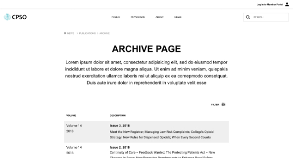 archive page wire