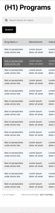 programs mobile wireframe