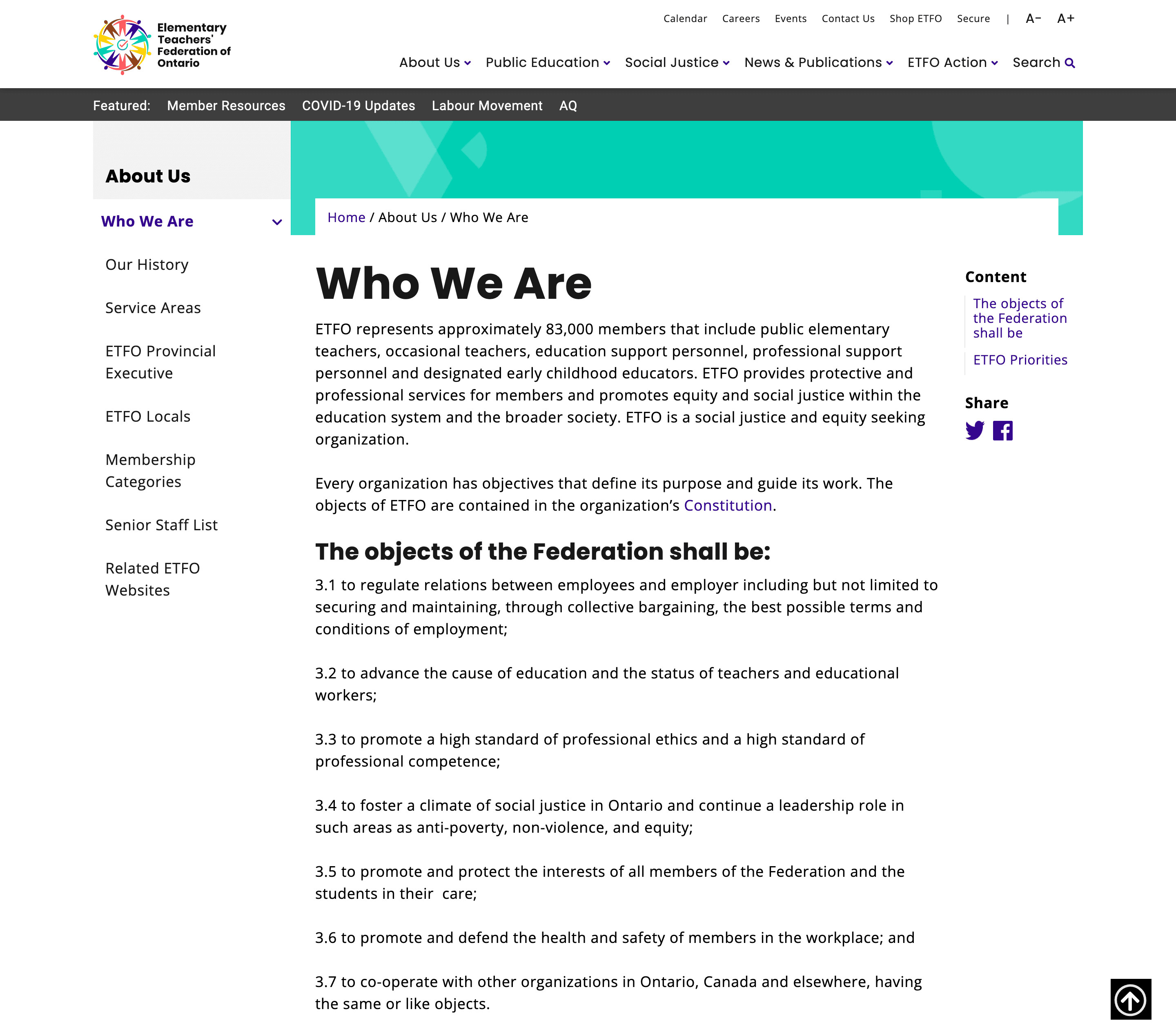 ETFO General content
