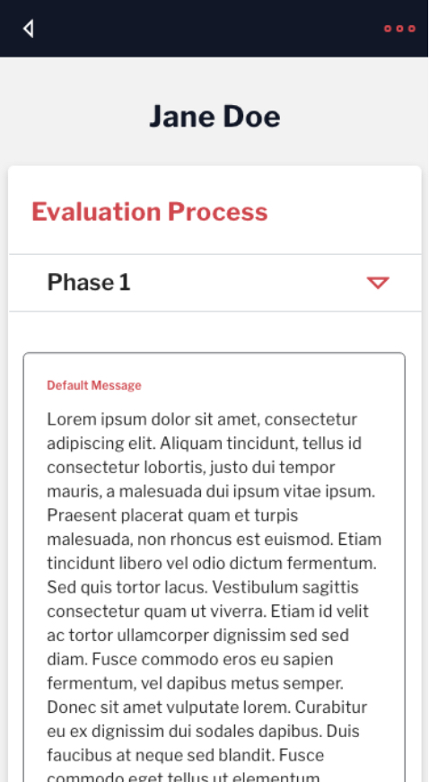 Evaluation Process Design Mobile