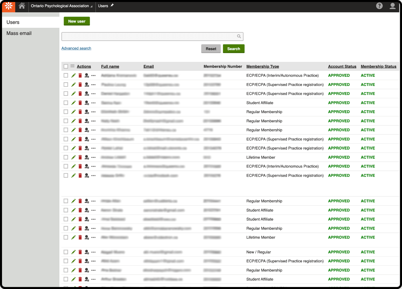 association member tools reporting