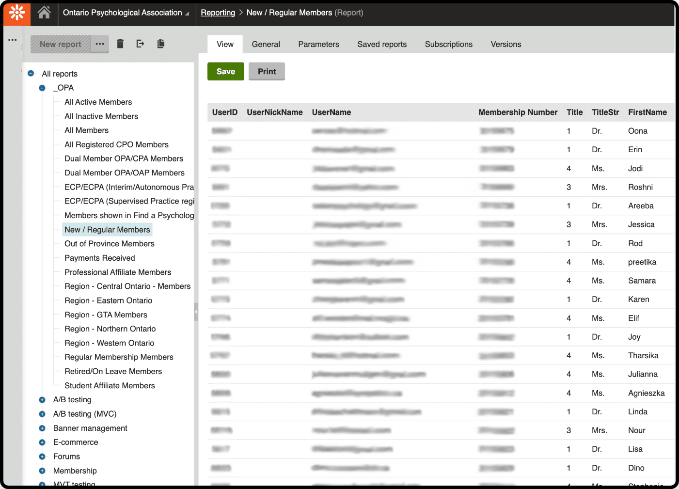 association member tools user management