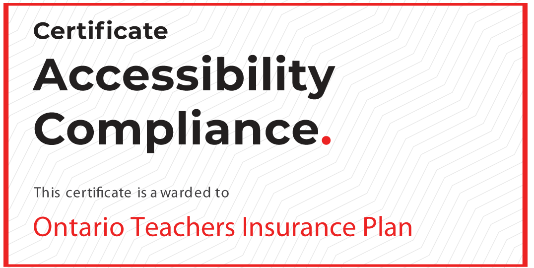 OTIP Accessibility AODA compliance certificate