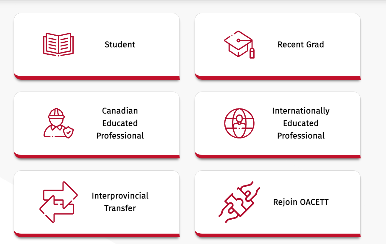 Oacett webpage tiles