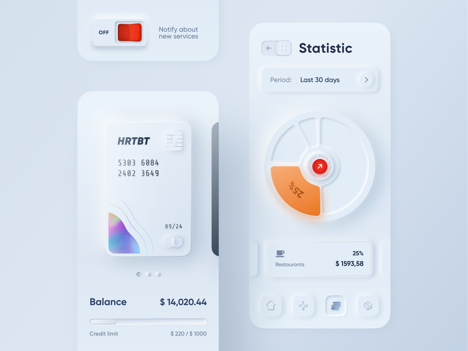 neumorphism graphic