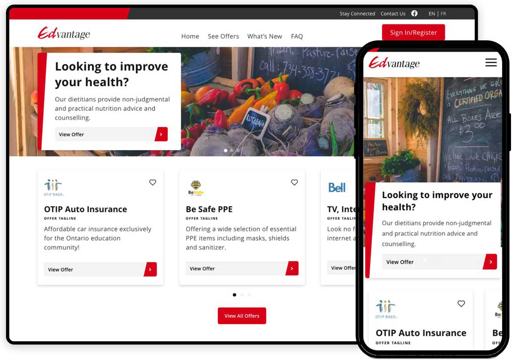 Edvantage association best Canadian website design